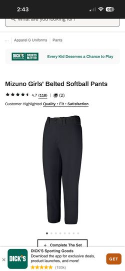 Girls softball Pants