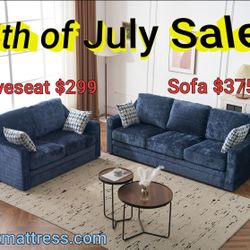Sofa NEW In Plastic 4th Of July Pricing 
