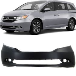 Front Bumper For 2011 through 2016 Honda Odyssey w/ fog lamp holes Primed