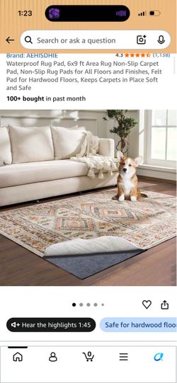 Waterproof Rug Pads 6x9
