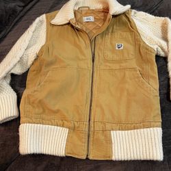 Remade Canvas L-G Khaki and Tan Bomber Jacket 🧥 