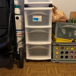 Two Medium 3 Drawer Cart