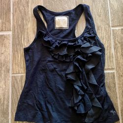 Abercrombie And Fitch Waterfall Tank Top Y2k M Navy Blue