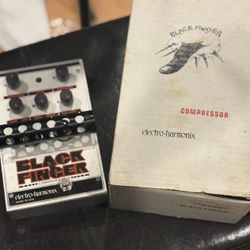 Black finger electro harmonix compressor pedal 