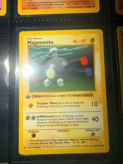 Pokemon card magnemite first edition