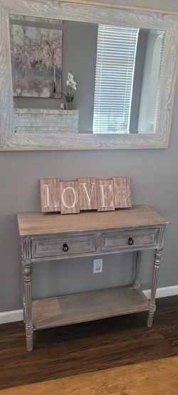 Entry way table and mirror