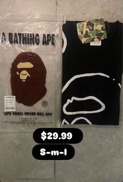 Bape shirt size small-large