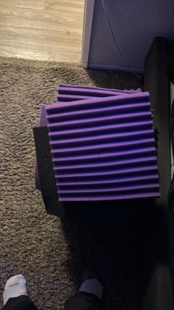 Purple Acoustic Foam Wedge Panels