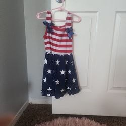 Kids 4t Red, White And Blue USA Dress