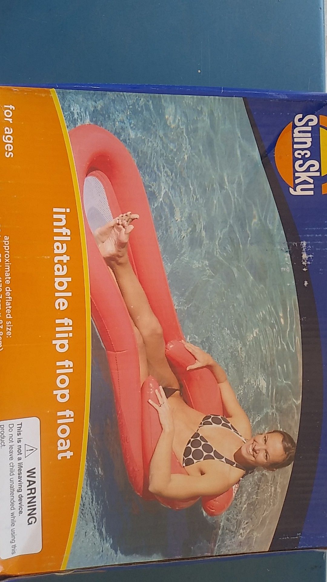Sun n sky inflatable flip flop float new