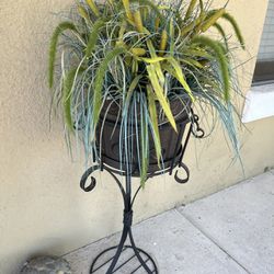 Silk Plant And Planter 