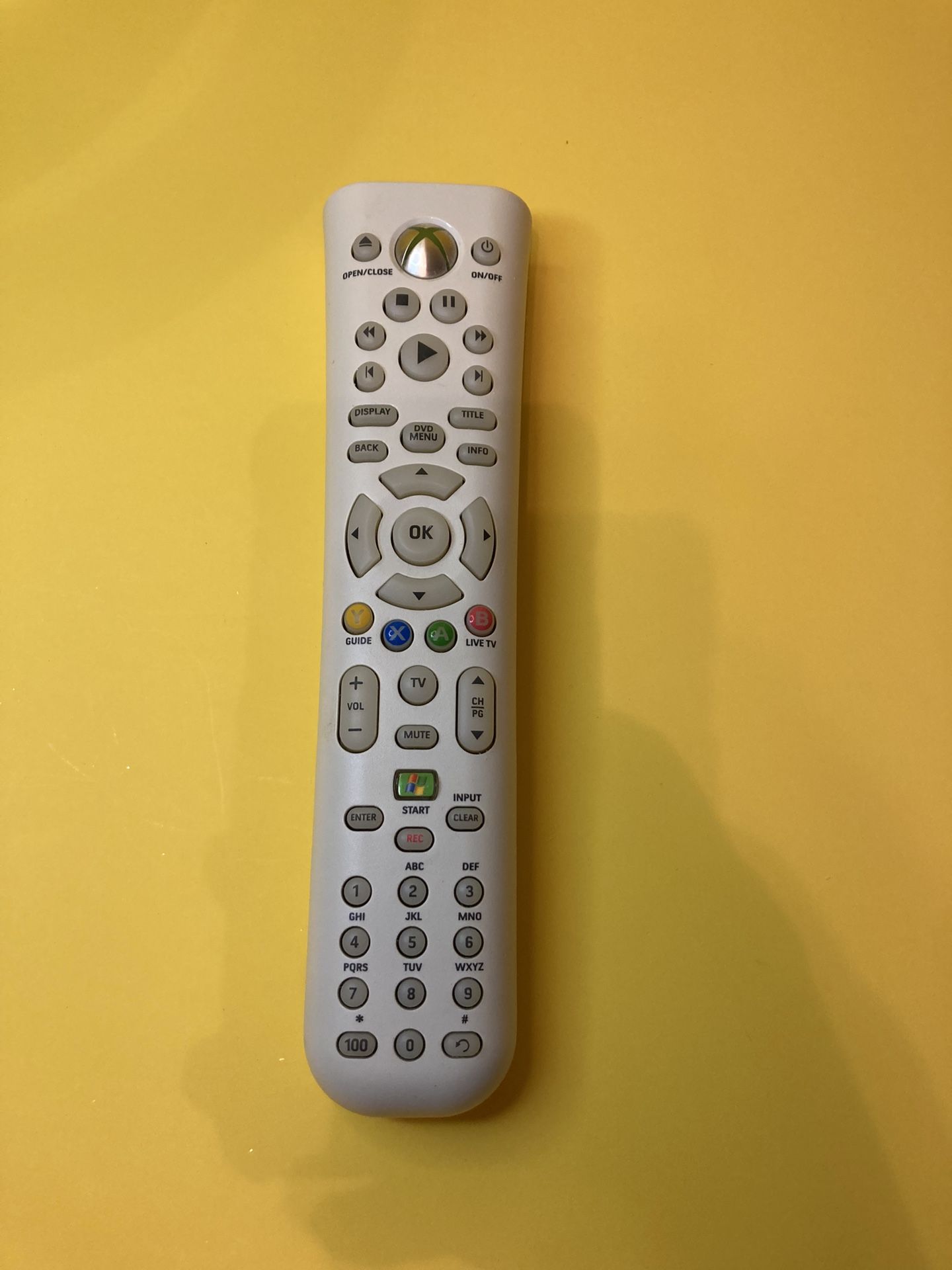 Official Microsoft Xbox 360 Universal Media DVD Remote Control White Tested