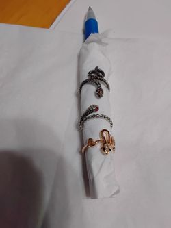 Rhinestone snake rings all for