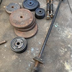 170 Lbs Standard Weight With Dumbbells And Barbell