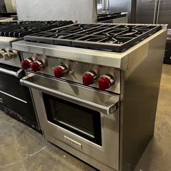 Wolf 30”wide All Gas Range Stove In Stainless Steel Recent Model  