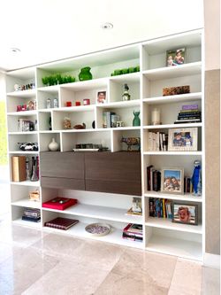 Modern Built-In Bar & Library Wall Unit – Designer Piece