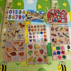 Educational number, animals, fruits board for kids Melissa and Doug brand