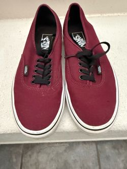 Burgundy Vans size 8