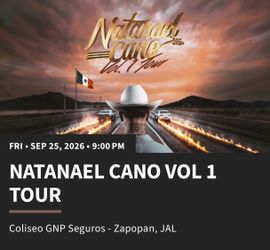 Natanael Cano Vol 1 tour tickets