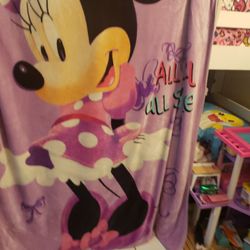 Cobija De Minni Mouse Size Full Usada $5