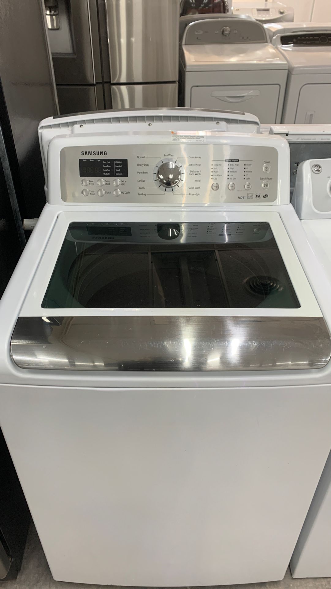 Samsung 27 in. 4.5 cu. ft. Capacity White Top Load Washing Machine with Vibration Reduction