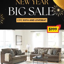2 PC SOFA AND LOVESEAT 