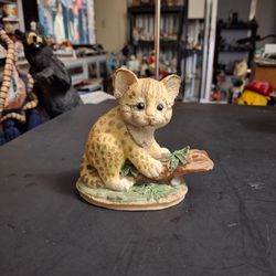 "Nature's Endangered" By Crystallite Baby Ocelot From The Fraser Collection 4.5"H