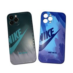 Nike iPhone Case Just Do It Swoosh Full Protective Blue/Green Apple Devices iPhone 13/12 Case iPhone Case 11/12/13 Pro Max