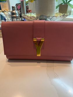 Authentic YSL Saint Laurent Leather Clutch