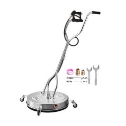 VEVOR 24" Pressure Washer Surface Cleaner, Stainless Steel Pressure Washer Attachments with 4 Wheels, 4000 Max PSI, 3/8 Quick Connector, 2 Spray Nozzl