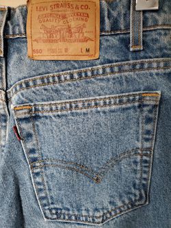 LEVI'S 550 High Rise Vintage 90s mom jeans denim size 12 petite relaxed fit Thumbnail