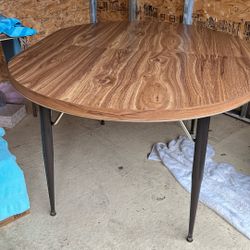 Laminate Wood Table With Leaf 