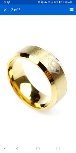 Superman/ Superwoman steel ring