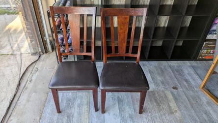 2 Brown Dining Chairs