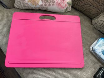 Portable Lap Desk / Laptop Tray – Pink with Cushioned Base