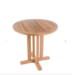 Round Teak Wood Outdoor Bistro Table