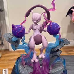 LED Mewtwo Pokemon Statue 