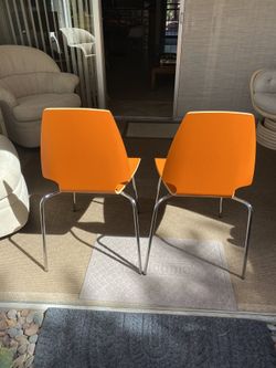 Pair of Orange IKEA Vilmar Chairs for Sale in Scottsdale, AZ - OfferUp