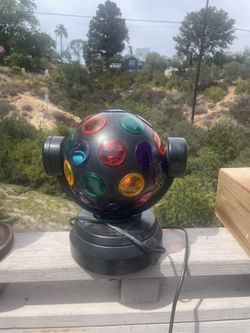 Vintage rotating multicolor disco ball party light
