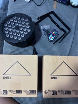 2 new DJ lights with remotes and brackets