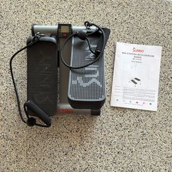 Mini Stepper with Exercise Bands By Sunny Health & Fitness