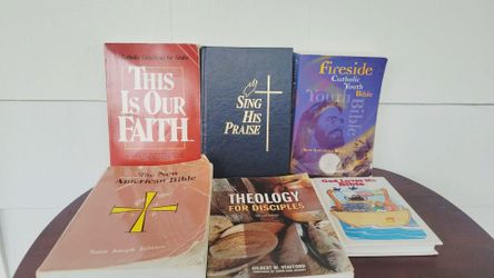 ONLINE $1 YARD SALE!!
Lot of 6 Catholic Bibles and Religious Books