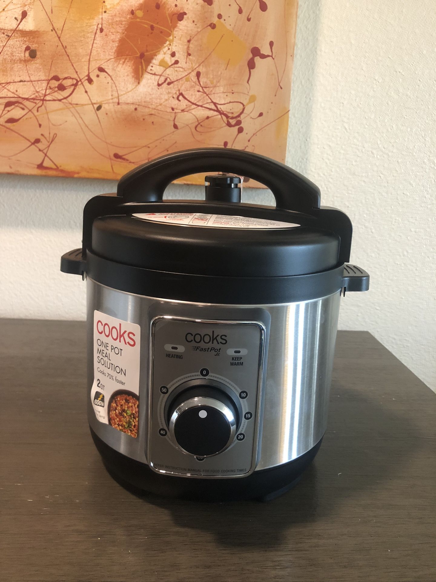 Cooks Fast Pot JR. 2 QT Capacity Multi-Cooker sauté pressure cook slow cook NIB