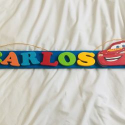 Personalized Hanging Name Ornament Mcqueen