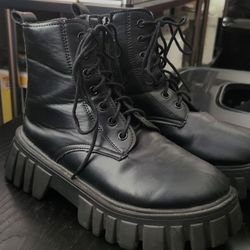 Womens Black Combat Boots