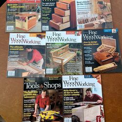 2008 Taunton's FINE WOODWORKING Magazine Lot of 8 issues, Full Year