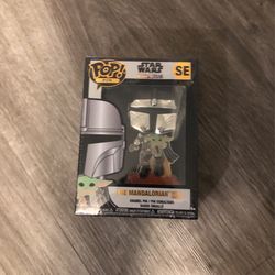 Mandalorian With Grogu Funko Pop Pin