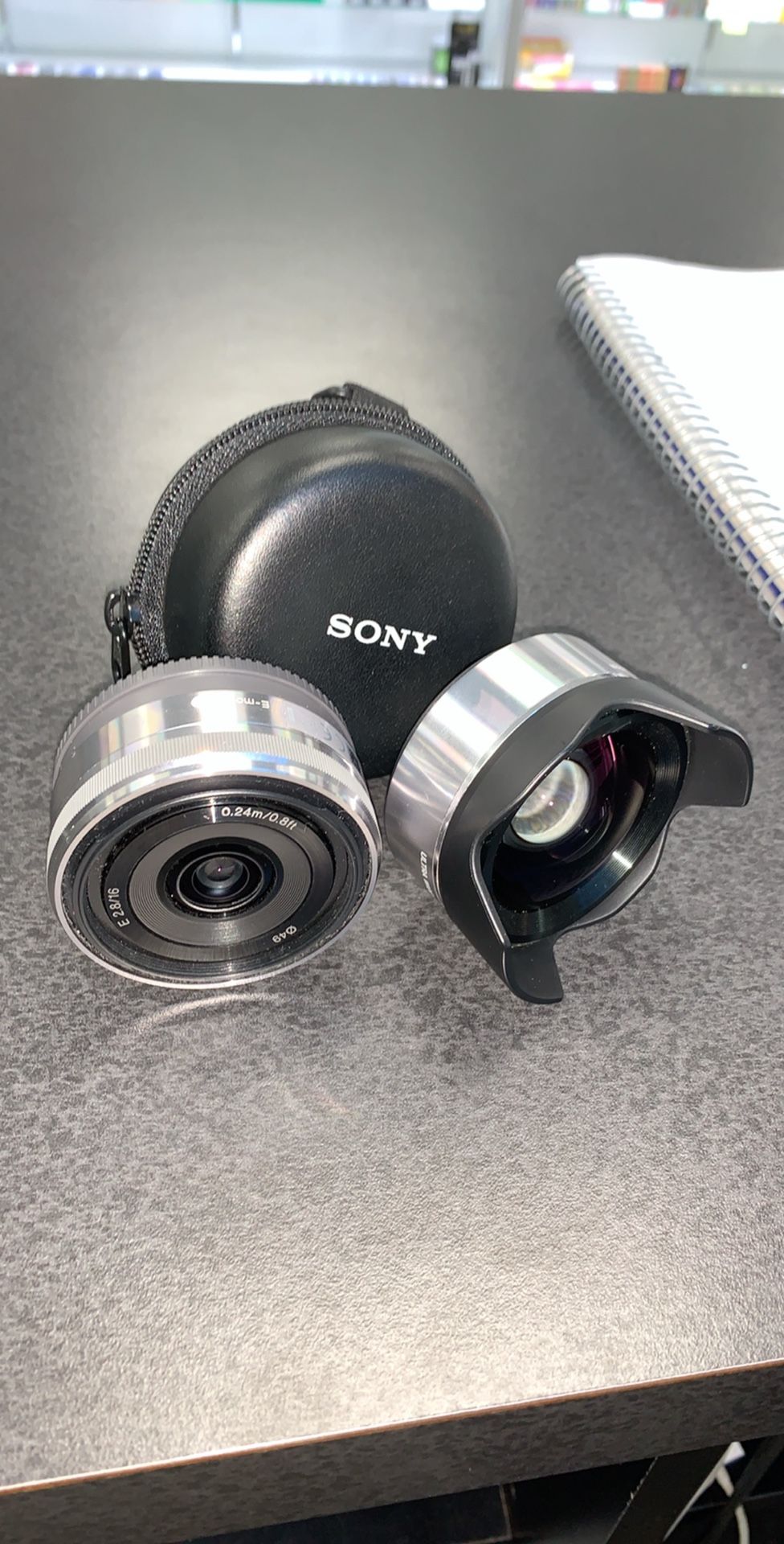 Sony Lens and wide converter lens! 18mm F/2.8