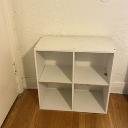 White ikea  Shelf For Shoes Or Folded Garments 4 spaces