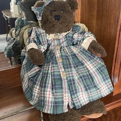 Adorable, Soft, Cuddly, Teddy Bear With Darling Outfit, And